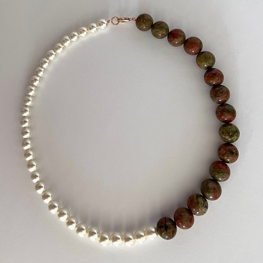 Bead Necklace | Two-tone Necklace